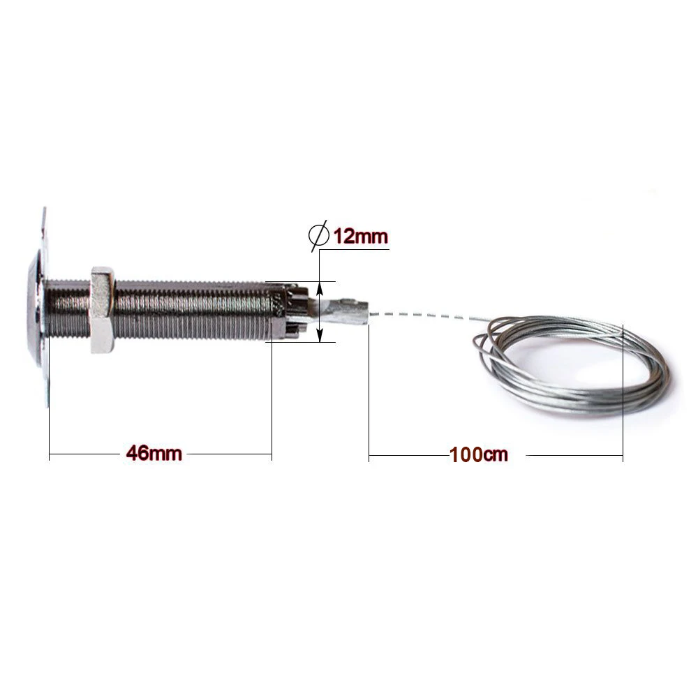 Imagem -03 - Garage Door Release Emergency Key Lock Comprimento do Cabo para Deslizar Flap Garage Fácil de Instalar 1m 2m