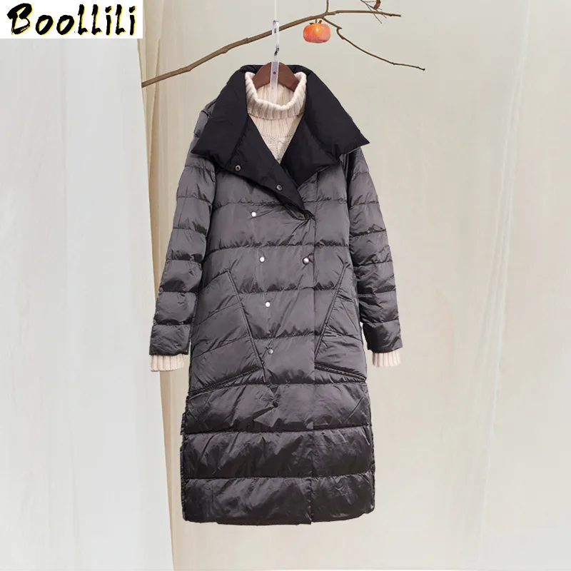 Boollili 90% Weiße Ente Unten Jacke Frauen Kleidung 2020 Winter Mantel Frauen Vintage Plaid Koreanische Puffer Jacke Warme Parka