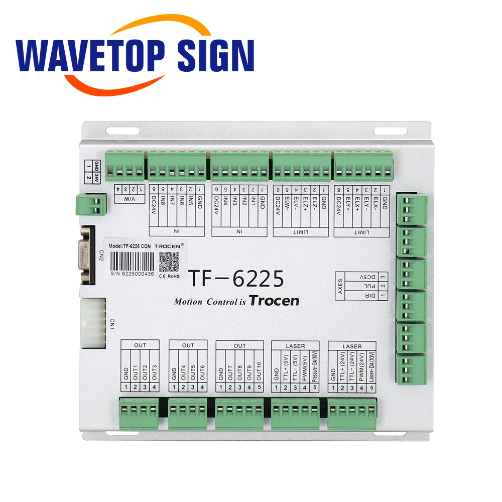 Wavtopsign-controlador de movimiento láser de fibra, controlador de corte de Material metálico y no metálico, TF-6225 para máquina cortadora láser de fibra