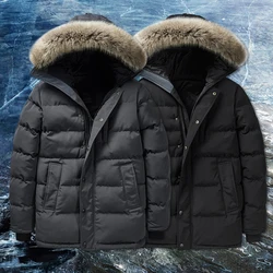 -30 Degree Winter Jacket Men Parkas Waterproof Hooded Fur Collar Windbreaker Men Parkas Coat Thick Warm Outwear Plus Size 8XL