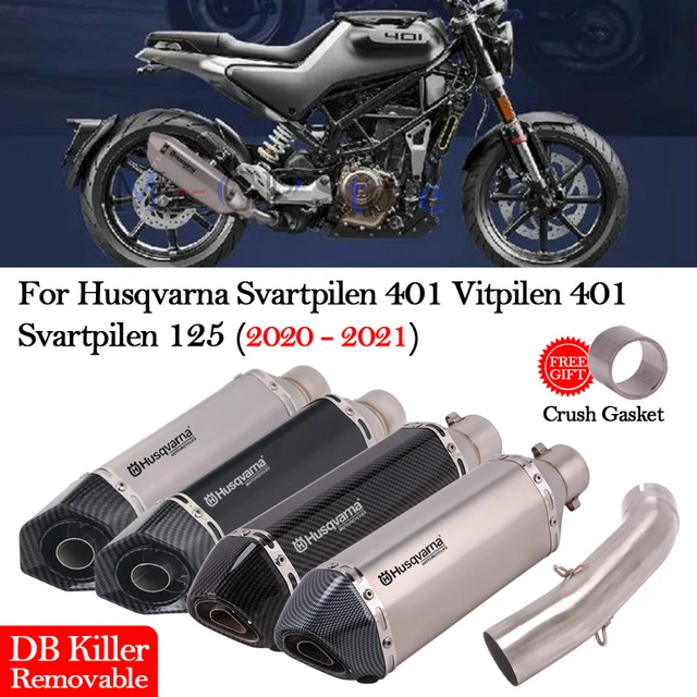 スリップオンhusqvarna svartpilen 401 vitpilen 401 svartpilen 125 2020  2021オートバイの排気システムマフラー中間リンクパイプ - AliExpress 201355758