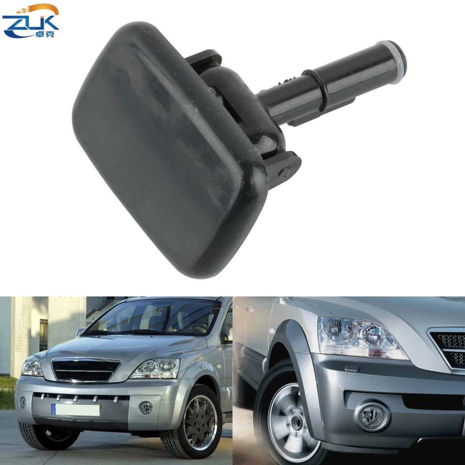 ZUK Unpainted Front Bumper Headlight Headlamp Washer Nozzle Cover Cap Lid For KIA Sorento 2003 2004 2005 98460-3E000 98450-3E000