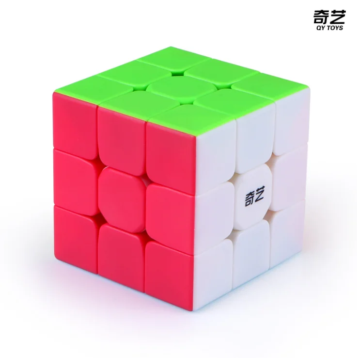 QiYi3x3x3 cubo mágico sin pegatinas rompecabezas de cubos de velocidad profesional juguetes educativos para estudiantes