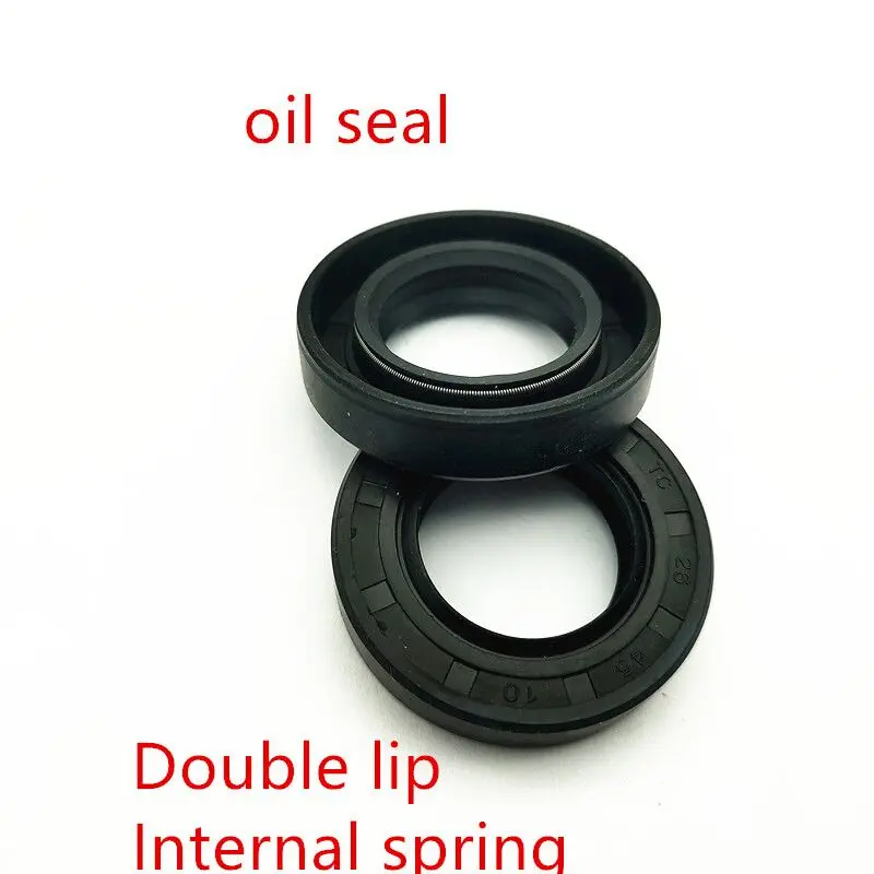 NBR framework oil seal TC29 30 31 32 33 34*43*7 8 9 10mm double lip with clamp spring