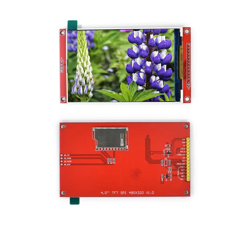 4.0 calowy wyświetlacz LCD 480*320 MCU SPI szeregowy wyświetlacz z modułem LCD z wbudowanym sterownikiem panelu dotykowego ST7796S/ILI9486