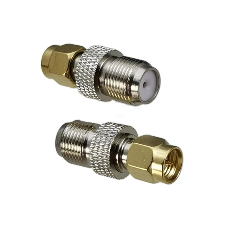 1pcs Connector Adapter F TV Female Jack to SMA Male Plug RF Coaxial Converter Straight New