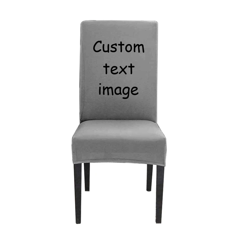 

Custom image text Fabric Chair Cover for Dining Room Chairs Covers High Back Living Room Chair Cover for Chairs for Kitchen for