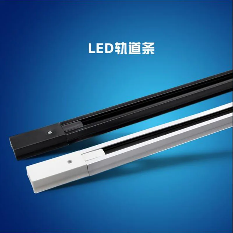  30pcs/lot 2 Wire Track Rail ,1m LED Track Light Rail Track Lighting Fixture Rail For Track Lighting Universal Railsl