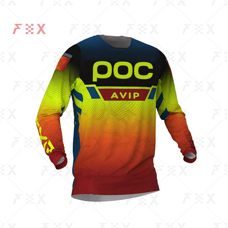 New Racing Downhill Jersey Mountain Bike Cycling Jersey Crossmax Shirt Ciclismo Clothes AVIP POC MTB Motorcycle jersey Men