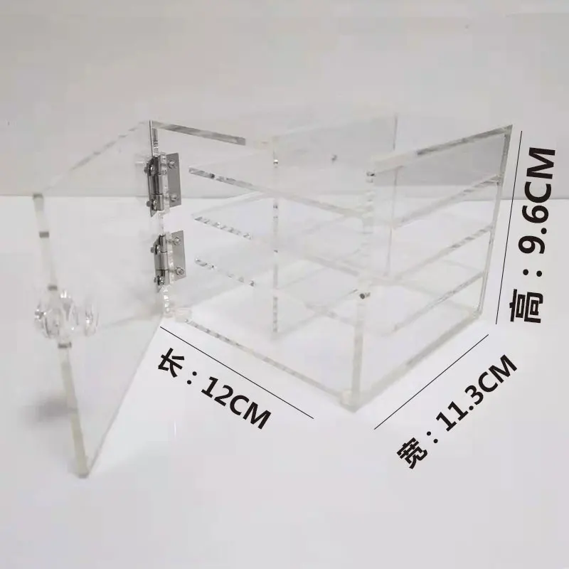 8 layers clear eyelash storage box Makeup Display Case Eyelashes Extension Pallet Holder Transparent Container