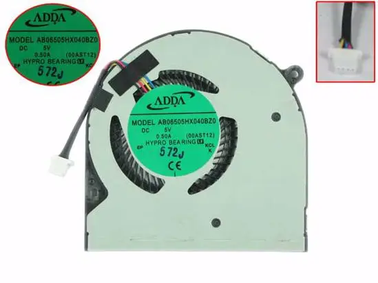 

ADDA AB06505HX040BZ0 00AST12 P20W-C-106 DC 5V 0.50A 4-wire Server Cooling Fan