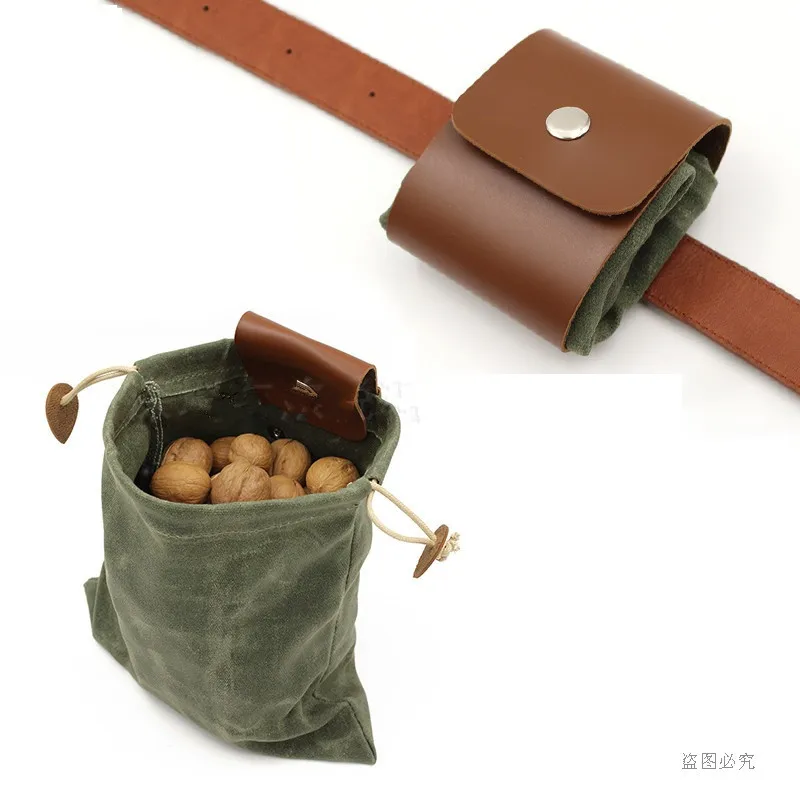 Bolsa de ante Medieval para hombre y mujer, monedero con cordón, cinturón de cuero, disfraz de Larp Vikingo, equipo de Cosplay, piezas paganas para adultos