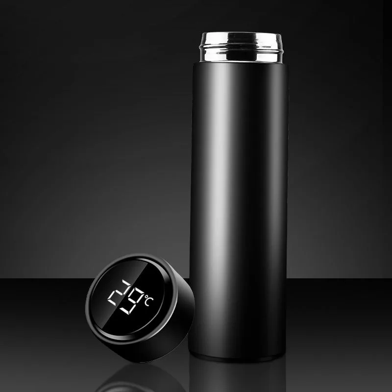 

500ml Smart Thermos Bottle Stainless Steel Double Walled Vacuum Flasks Keep Drink Hot Cold LCD Temperature Display Water Bottle