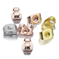 100pcs/lot stainless steel Hard Earring Backs Butterfly Ear Back Stud Earrings Care Cap Women's Earring DIY Jewelry Ear Pin Back