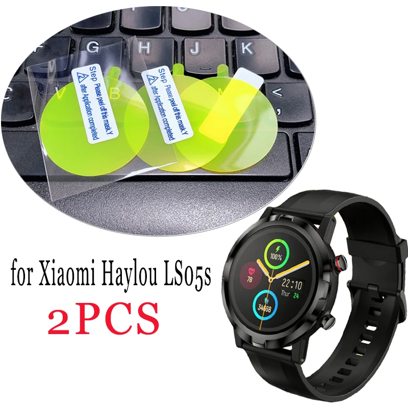 2 قطعة 9H 2.5D بولي يوريثان فيلم ل Xiaomi Haylou LS05s ساعة ذكية حامي الشاشة ل XiaoMi Haylou LS05S فيلم الملحقات