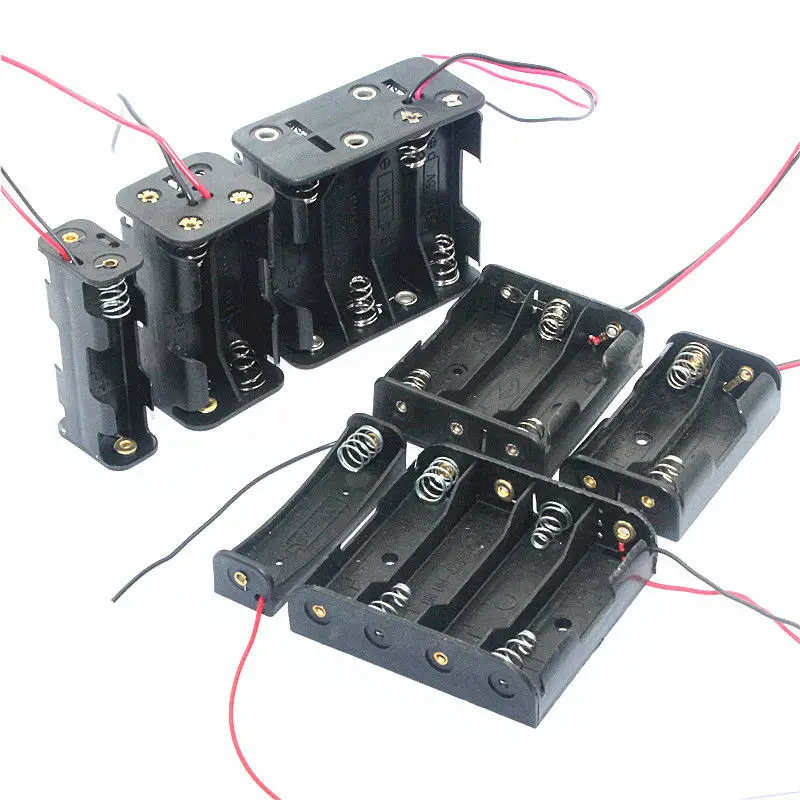 10Pcs/Lot Battery box No. 5 No. 7 No. 718650 with switch cover battery seat 1 Section 2 Section 3 / 4 / 5 / 6 / 8 Section 9V