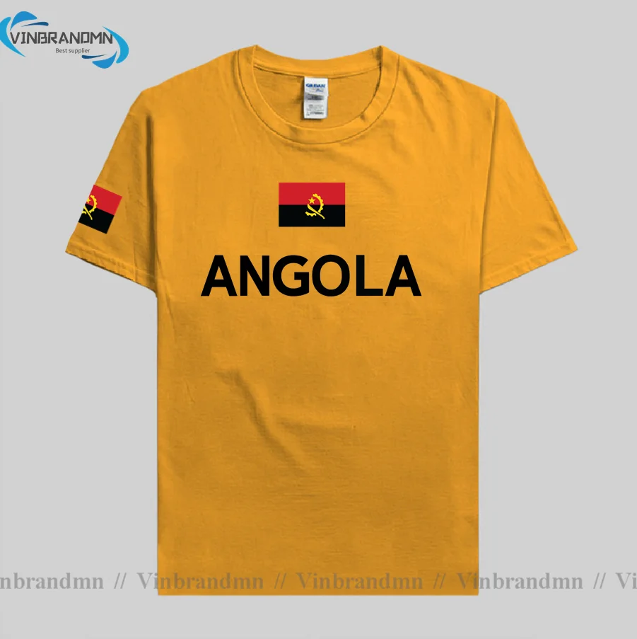 2022 Republic of Angola Angolan mens t shirt fashion jerseys nation team 100% cotton t-shirt gyms clothing tees country flag AGO