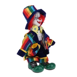 7inch Funny Clown Porcelain Joker Doll, Valentin Gift for Him or Girlfriend Party Decoration Home Table Desk Top Ornaments