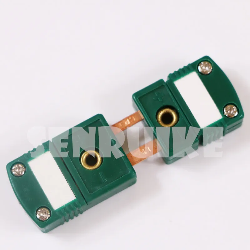 20PC R/S Miniature thermocouple connector Male and Femal  green Color Flat Pin thermocouple plug