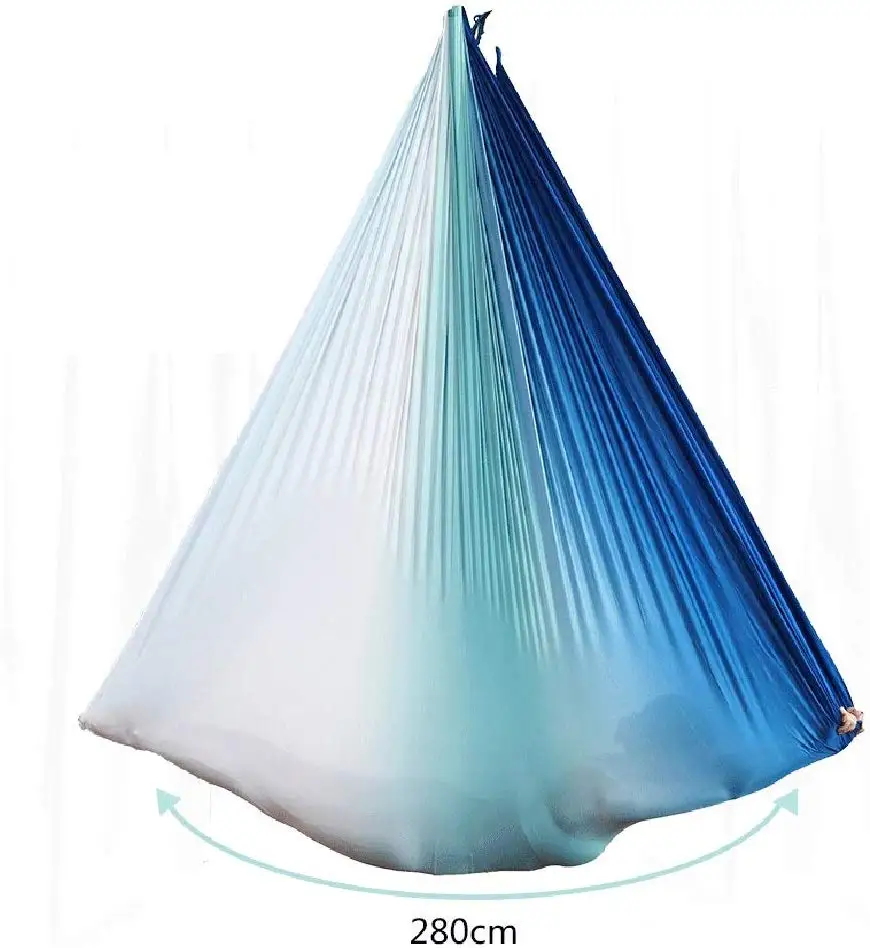 5*2.8M Aerial Yoga Hammock Color Gradient Anti-Gravity Yoga Sling Anti-gravity Lateral Tension Fabric