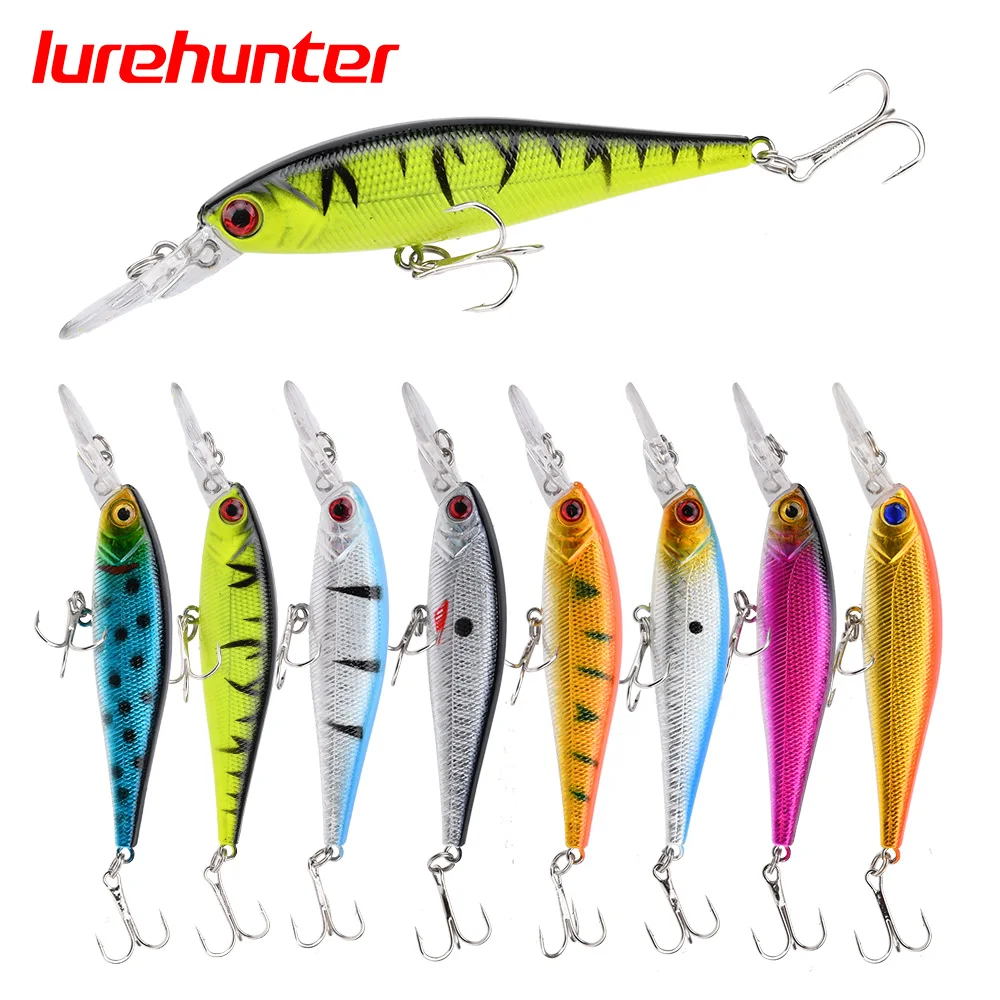 8pcs Minnow Fishing Lure Hard Artificial Bait Bionic 3D Eyes 10cm 9.4g Fishing Wobblers Crankbait Plastic Fishing Tackle