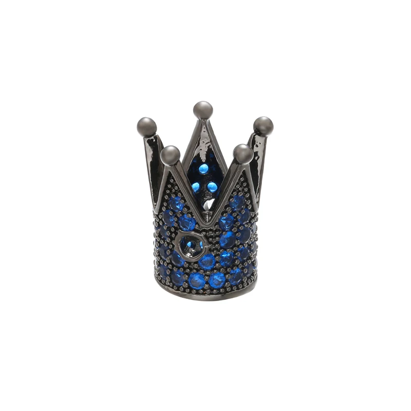 ZHUKOU 9x12mm Unique Crown Crystal Beads for Women\'s Necklace Bracelet Jewelry Accessories Model: VZ229