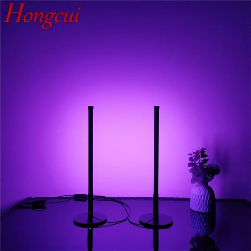 

Hongcui RGB Dazzle Color Table Light Background Atmosphere Lamp Decorative for Home Bedside Living Room KTV Hotel