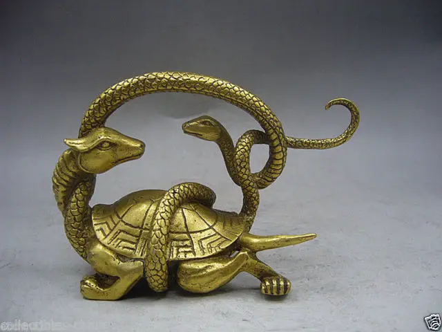 

lucky china fengshui brass Longevity turtle Tortoise snake wealth animal statue Sculpture wholesale factory brass Arts