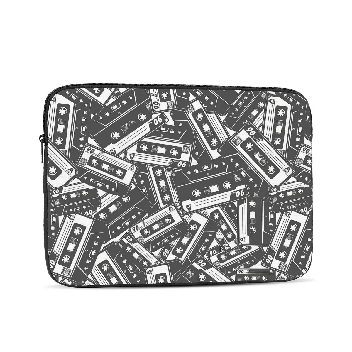 

Cassette Tape Seamless Pattern In Monochrome Computer ipad Laptop Cover Case17 15 13 12 10 Inch Laptop Sleeve Bag Portable Cover