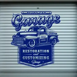 Garage decoration wall decals parking room stickers Retro Car Garage Restoration And Customizing Wall Sticker Decal Sticker Y253