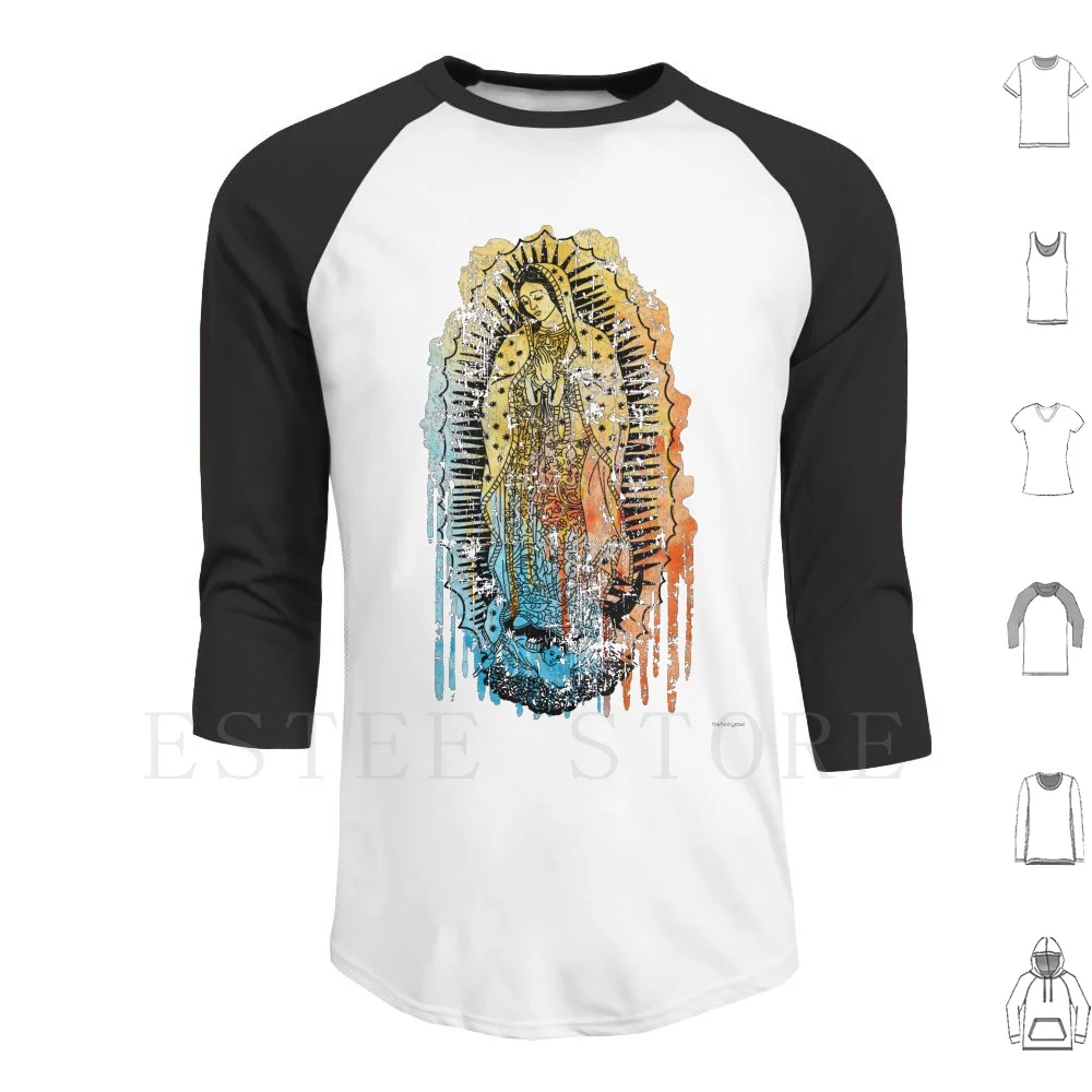 Sudaderas con Capucha de la Virgen de Guadalupe, Virgen María, La Virgen de Guadalupe, Estilo Rústico Gitano