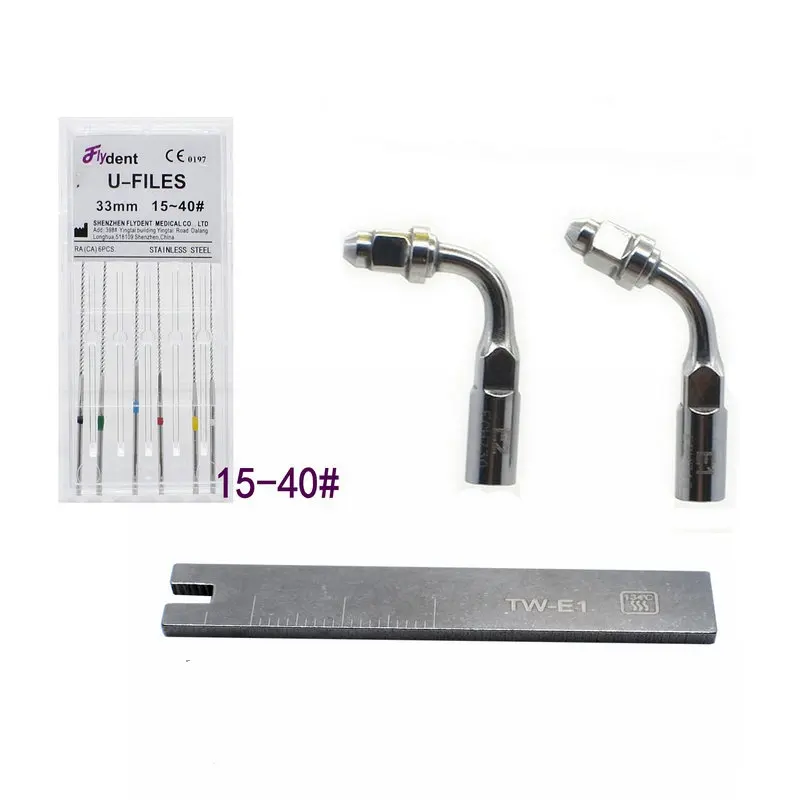 Dental Woodpecker U files Endodontic Files Stainless Steel Ultrasonic Optional Sizes Used For Root Cleaning