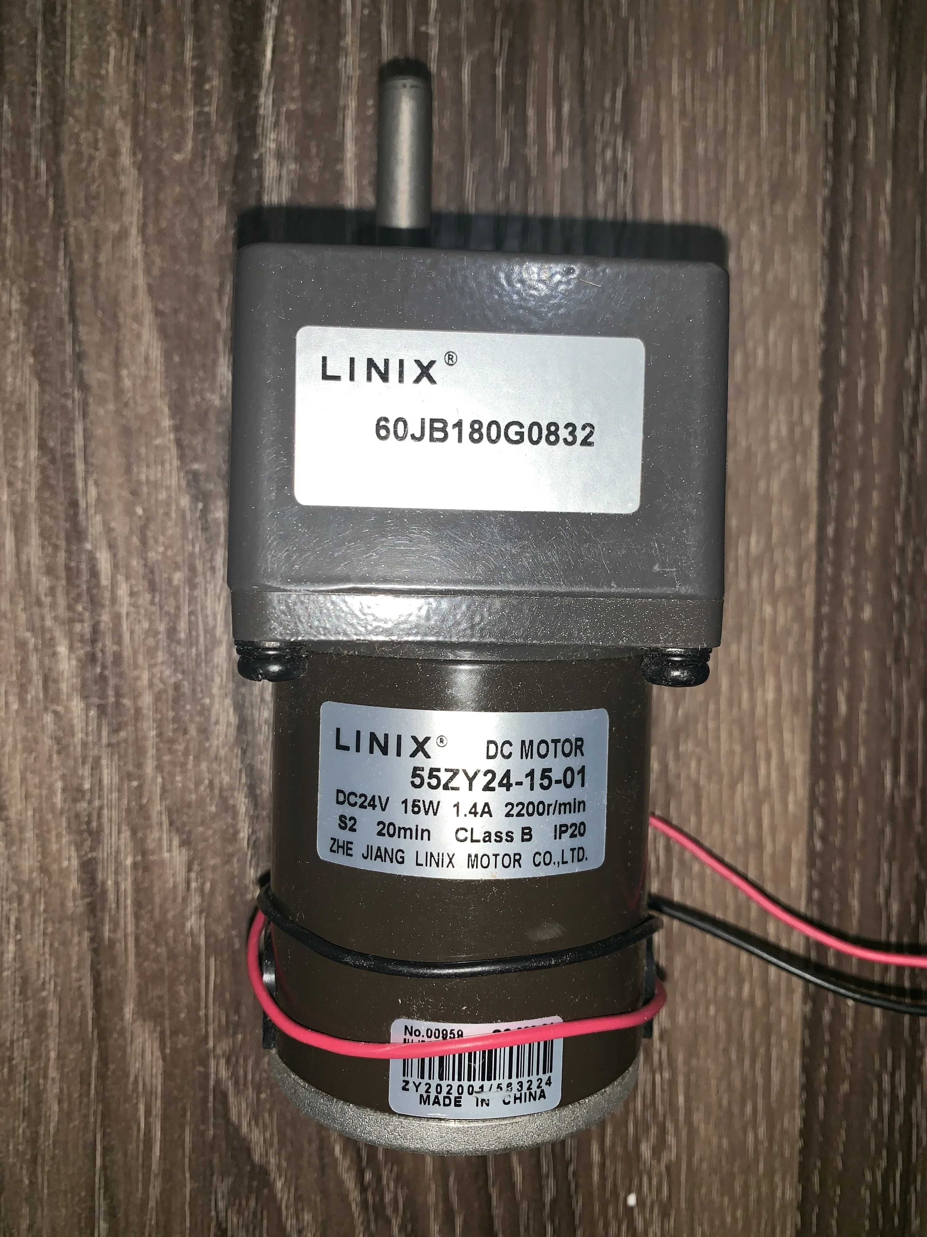 

Deceleration DC Motor LINIX Motor DC Gear Motor 55ZY24-15-01/60JB180G0832 new original