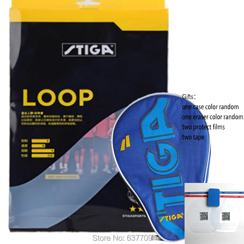 

Original STIGA LOOP 2 stars table tennis racket suit for all-round beginner pimples in gift case ping pong game racket game