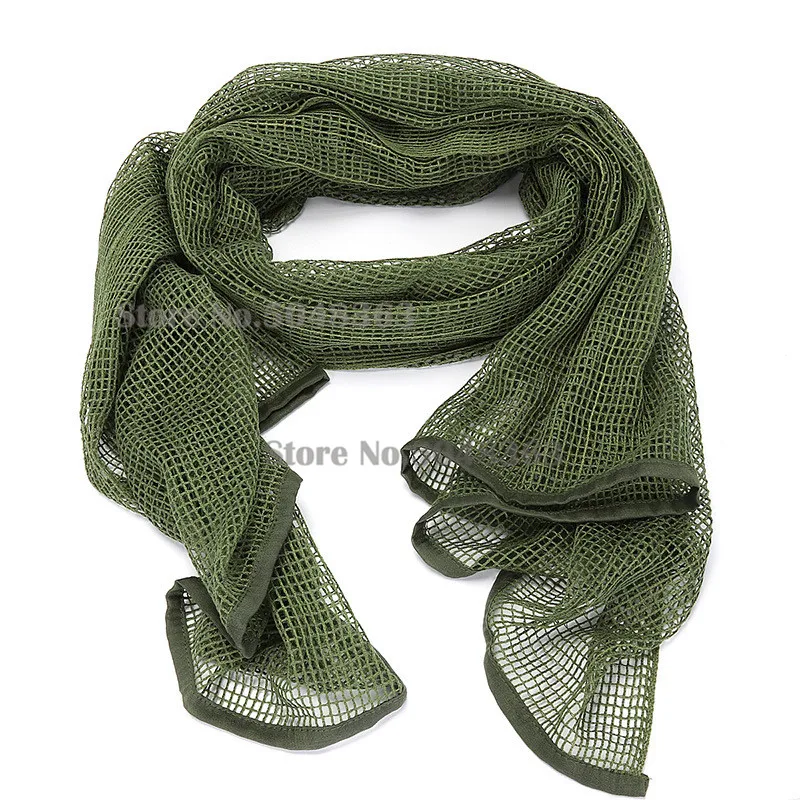 Men Scarves Arab Tactical Desert KeffIyeh Net Cloth Scarf Shawl Cotton Blend Face Mask Scarves Sniper Face Veil