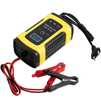 FOXSUR 12V 5A Automatic Car Battery Charger Power Pulse Repair Chargers Wet Dry Lead Acid Battery Chargers Digital LCD Display