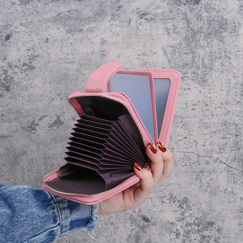 New Fashion Card Case Female Pu Leather Wallet Lady Multi-function All-in-one Bag Coin Purse Card Case