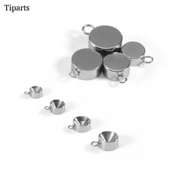 Cuentas colgantes de acero inoxidable para fabricación de joyas, abalorios individuales/dobles, 4/5/6/7/8/9/10mm, 20 unids/lote