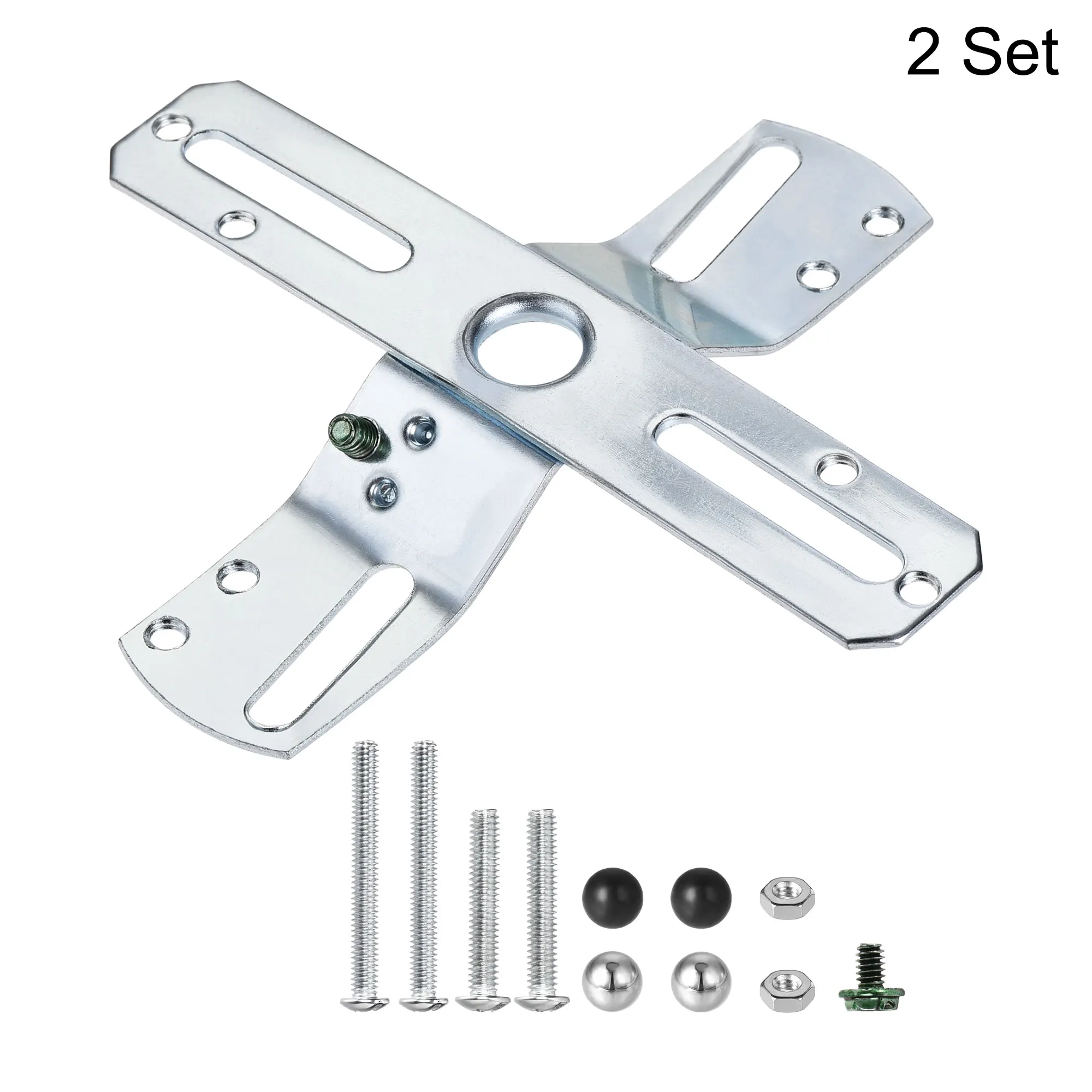 Kit de barres transversales lumineuses 4 pouces, 2 pièces, support de montage en forme de croix, fixation d'éclairage universelle avec vis et écrous pour lustre