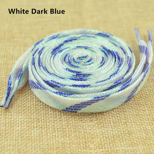 1 cm Width Colorful Lurex Shoelaces Trendy Bright Colorful Fall Winter Shoelaces Sneaker White Casual Sports Leather Shoes Laces - Image 28