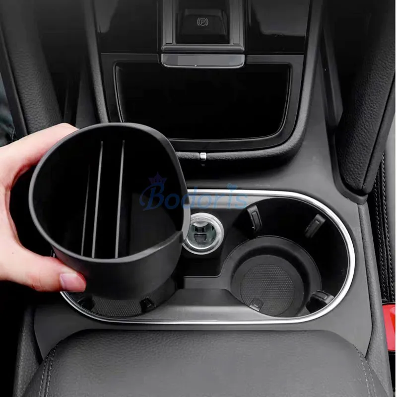 Interior Water Cup Holder Drinks Cup Holder Armrest Gap Storage Box Car Organizer For Porsche Cayenne 2018 2019 Accessories