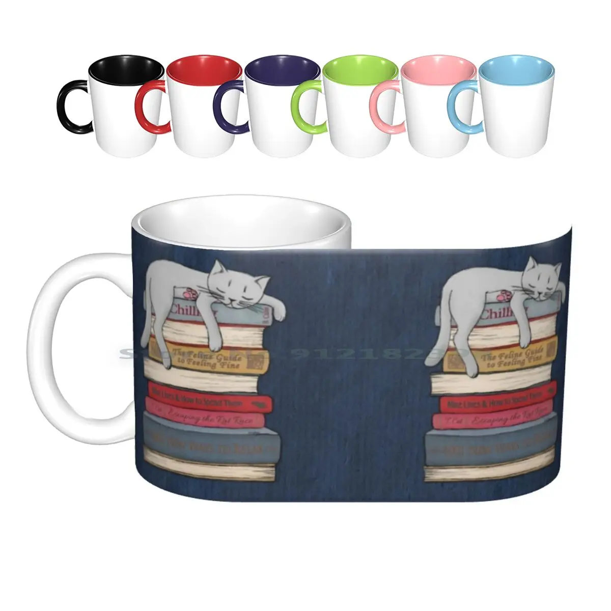 How To Chill Like A Cat Ceramic Mugs Coffee Cups Milk Tea Mug Catnap Books How To Relax Cat Kitty Cute Pencil Graphite Texture