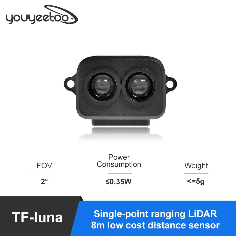 Smartfly Benewake TF-Luna Single point laser radar module small size, low power consumption light weight 5V UART IIC Interface