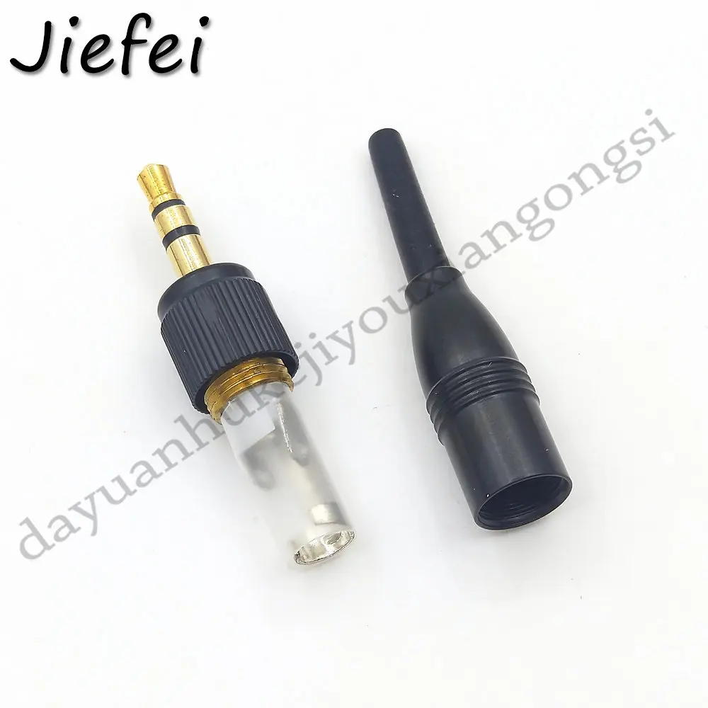 Imagem -04 - Pulinha Preta com Parafuso Estéreo de 3.5 mm Conector de Bloqueio de Áudio para Sennheiser Sonyd11 v1 P03 Adaptador de Tomada Sobressalente para Microfone