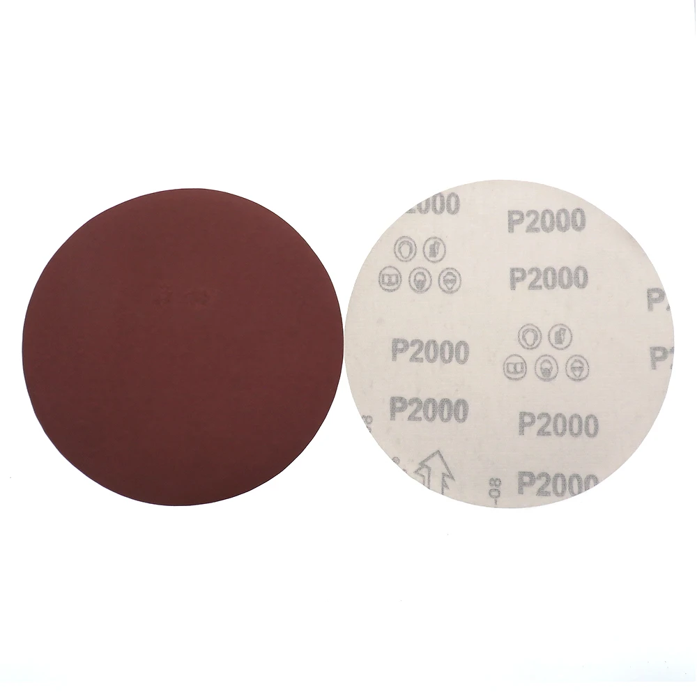 Disco de lixa redondo vermelho 150mm, 20 peças, 6 unidades, folhas de areia, lixa de gancho 40-2000, disco de lixa autoadesivo para bandejas de lixa