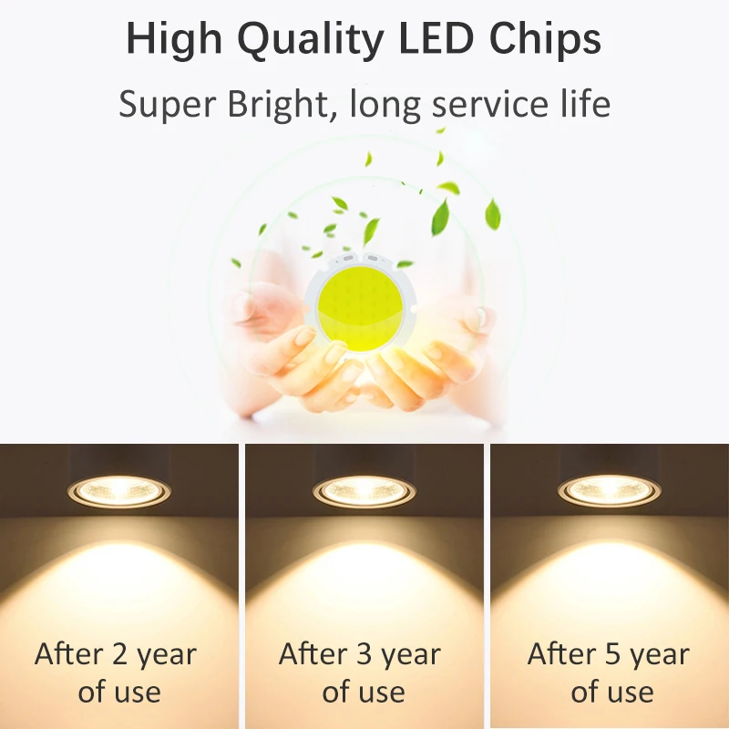 Super jasne Led składane reflektory 40W aluminiowe 360 ° regulowany sufitowy miejsca lampa świecąca W dół do salonu W kuchni W centrum handlowym