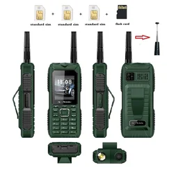 S555 Three Cards Three Standby Outdoor Mobile Phone Standby Long  Can Pull Up Antenna Signal Strongly Send Waist Clip Practical