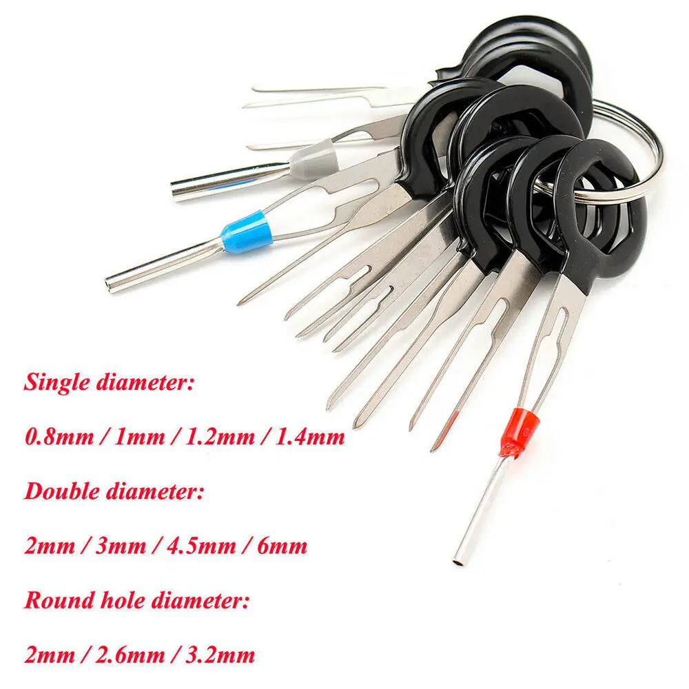 11pcs Car Terminal Removal Tool Electrical Wiring Crimp Connector Pin Extractor Kit Car Electrico Repair Hand Tools