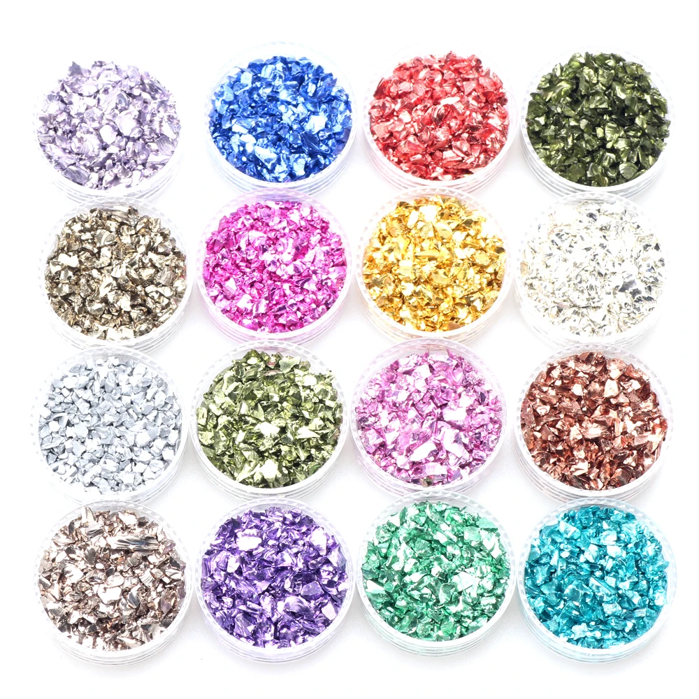 10g/Lot Multi-color Mixing Nail Art Crushed Glass Stones Broken For DIY Epoxy Resin Filler Necklace Pendant Jewelry Making