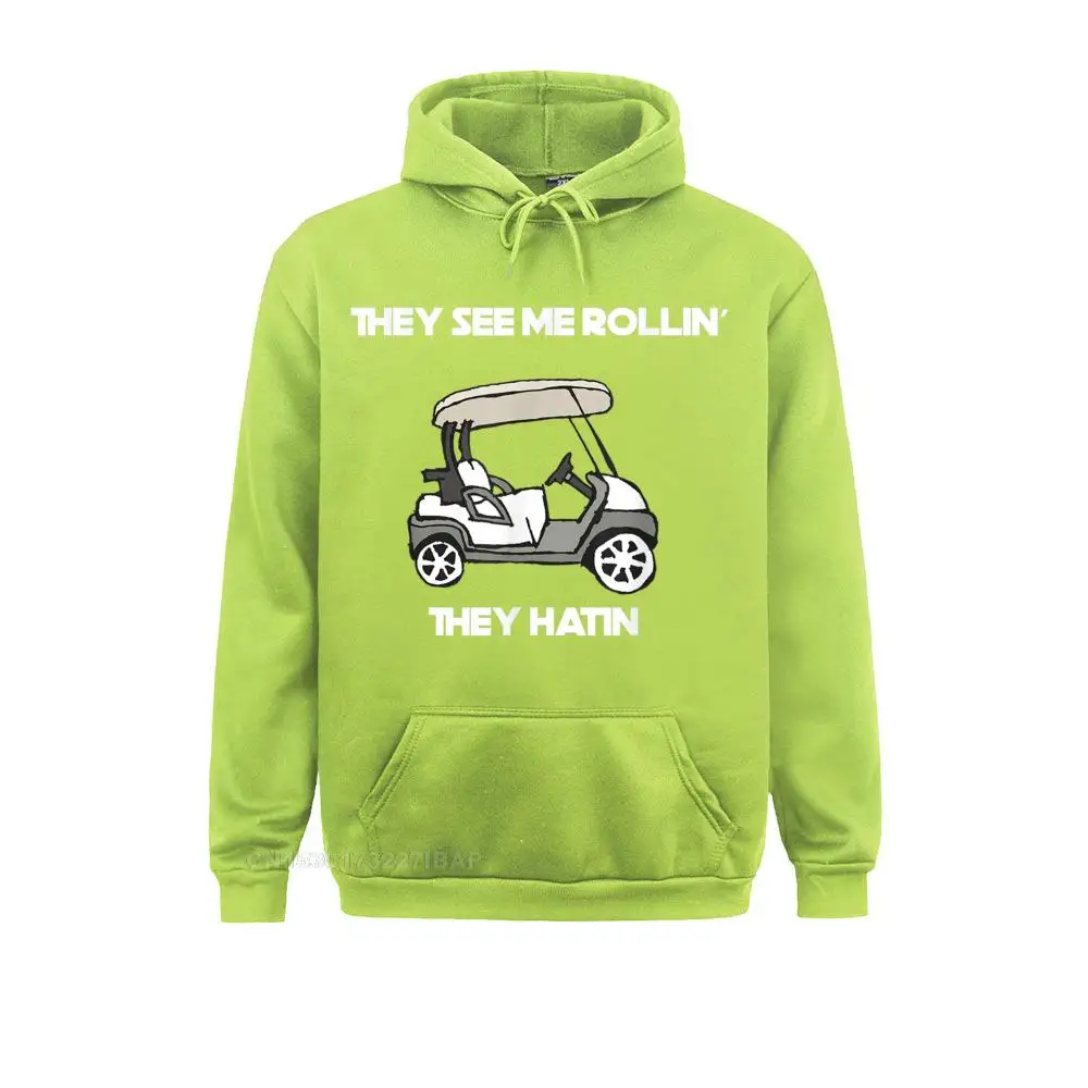 They See Me Rollin Hatin Golf Cart Funny Joke Course Par Tee Design Comfortable Hoodies Discount Sportswears Women's Sweatshirts